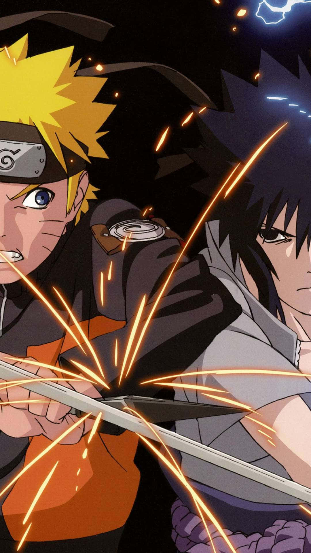 Dalawang mandirigma handang lumaban sa isang kapana-panabik na labanang anime Wallpaper