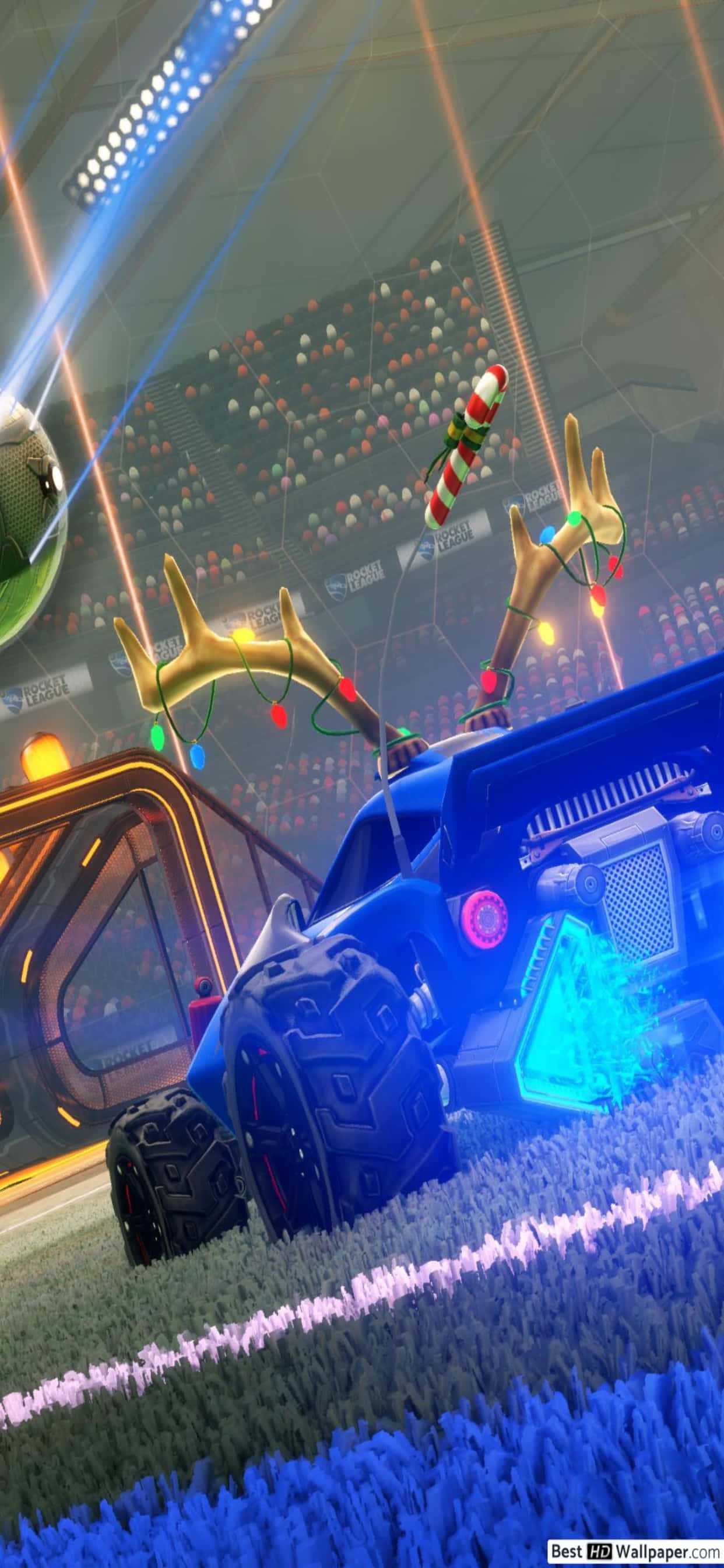 Dalhin ang iyong laro sa susunod na antas kasama ang iPhone Xs Max at Rocket League Wallpaper