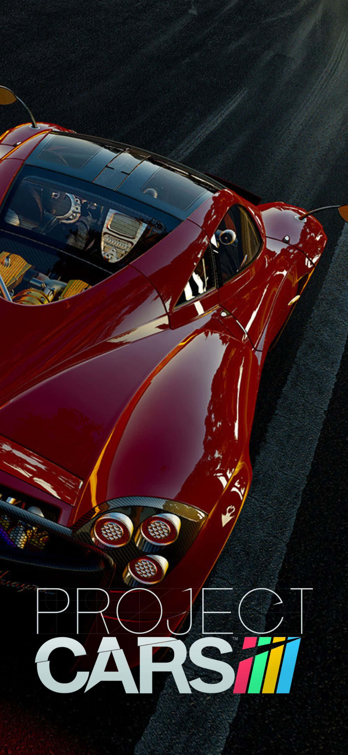 Dalhin ang iyong paglalaro sa susunod na antas kasama ang Project Cars sa iPhone XS Wallpaper
