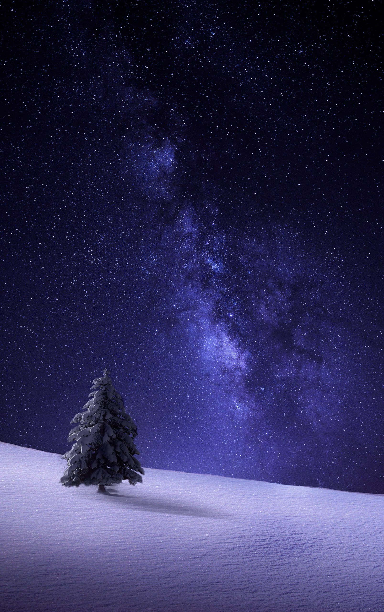 Damdam ang lamig ng taglamig na may Snow iPhone Wallpaper