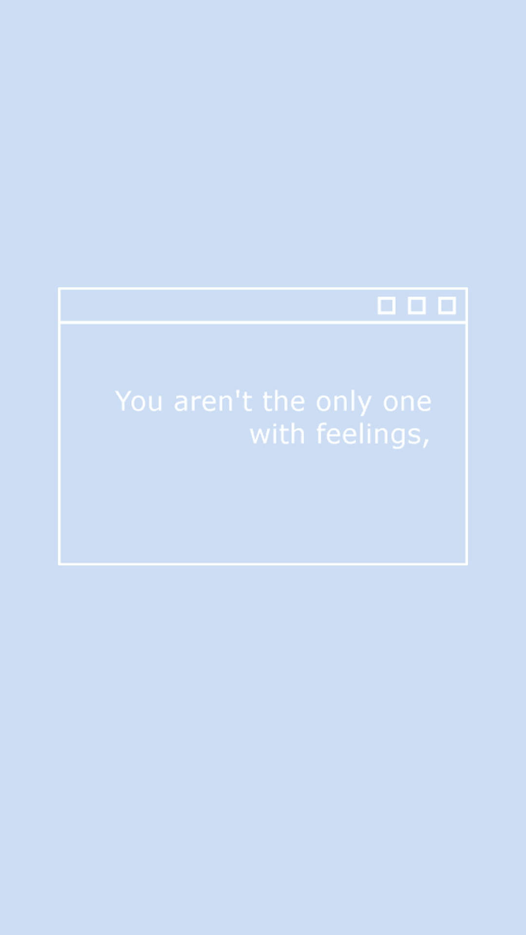 Damdamin Simpleng Asul na Aesthetic Wallpaper