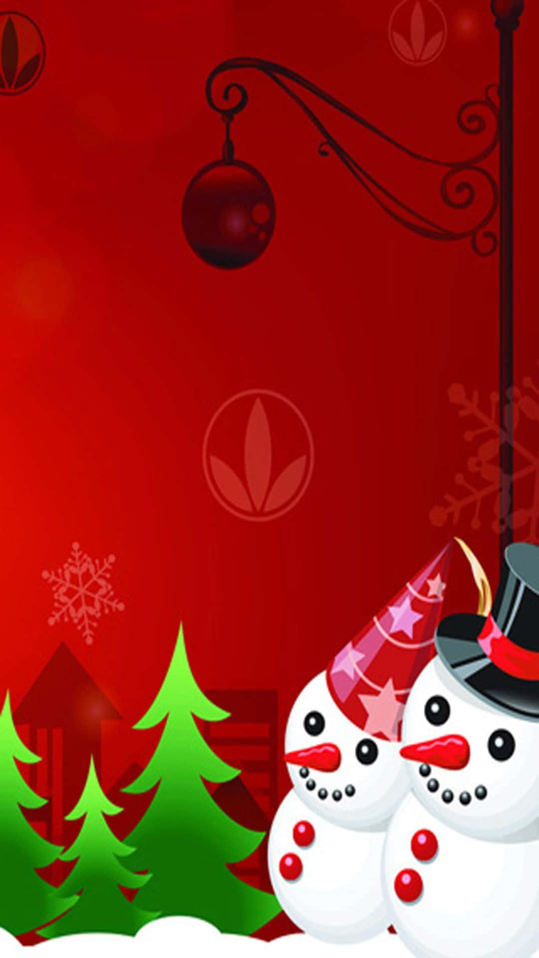 Damhin ang diwa ng Pasko gamit ang isang maligayang background ng telepono Wallpaper