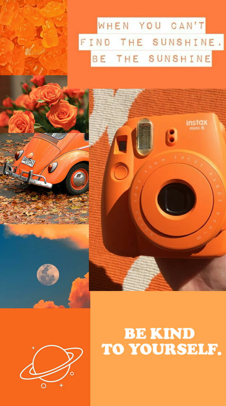 Damhin ang init ng orange aesthetic Wallpaper