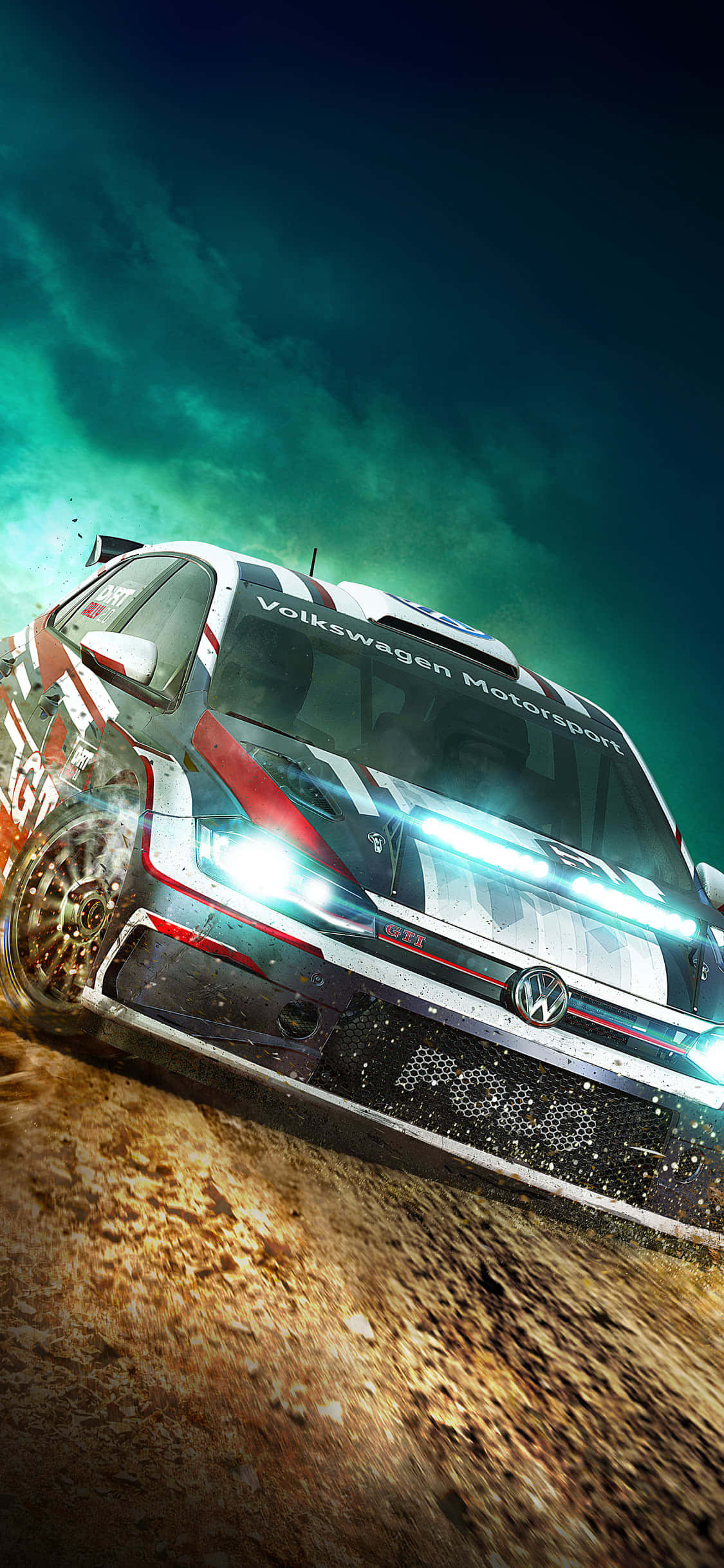 Damhin ang kilig ng pagiging nasa upuan ng drayber kasama ang Dirt Rally sa iPhone Xs Wallpaper