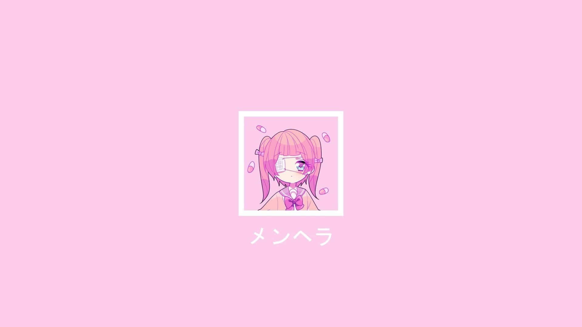 Damhin ang malambot na rosas na kapaligiran ng magandang anime aesthetic na ito! Wallpaper