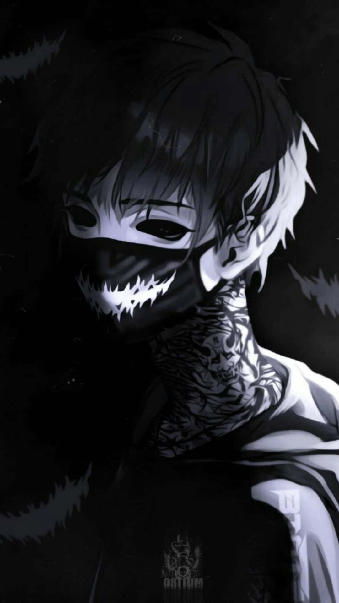 Damhin ang misteryosong atmospera ng isang madilim na anime na mundo. Wallpaper