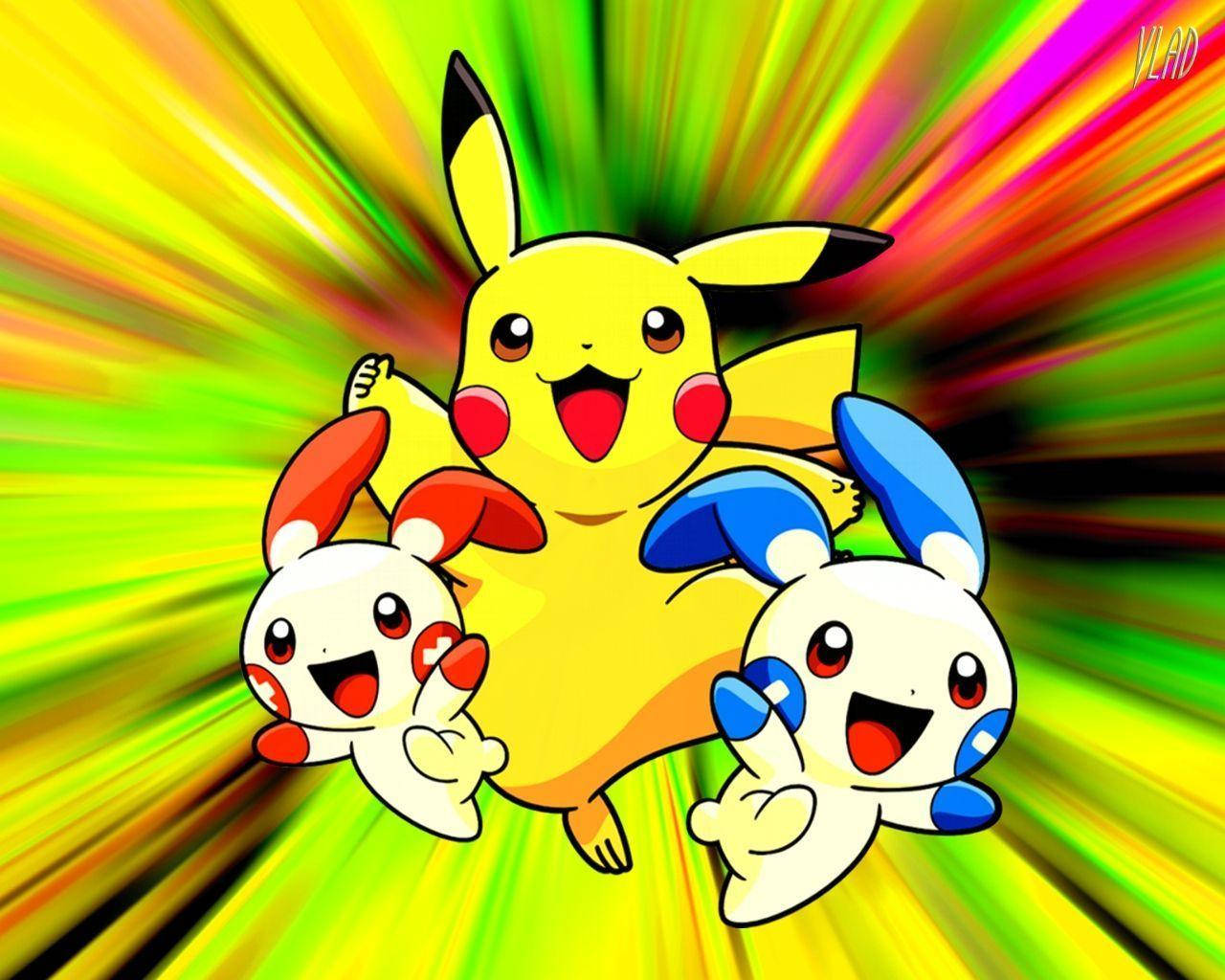 Damhin ang Pagmamahal ng Pamilyang Pikachu! Wallpaper