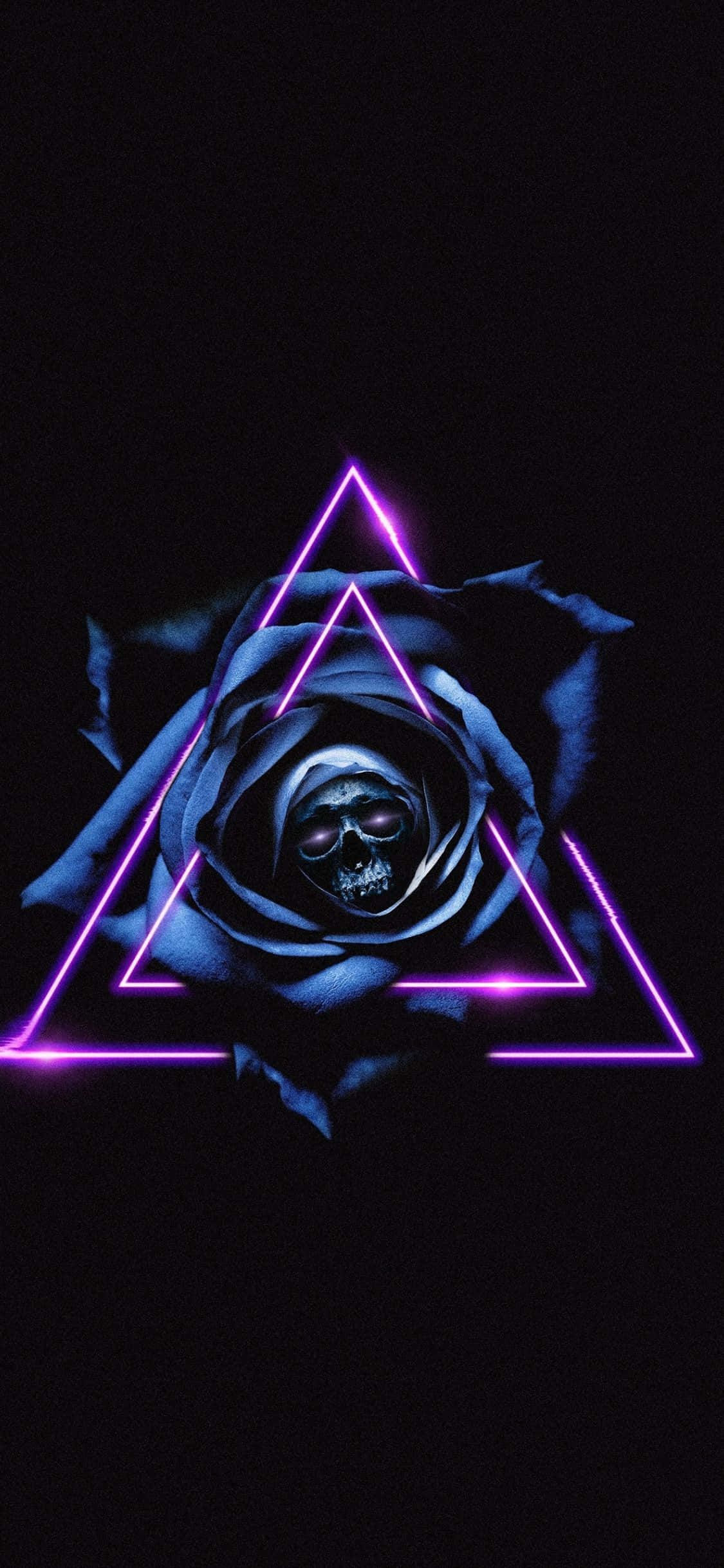 Dark Blue Rose Abstract Wallpaper