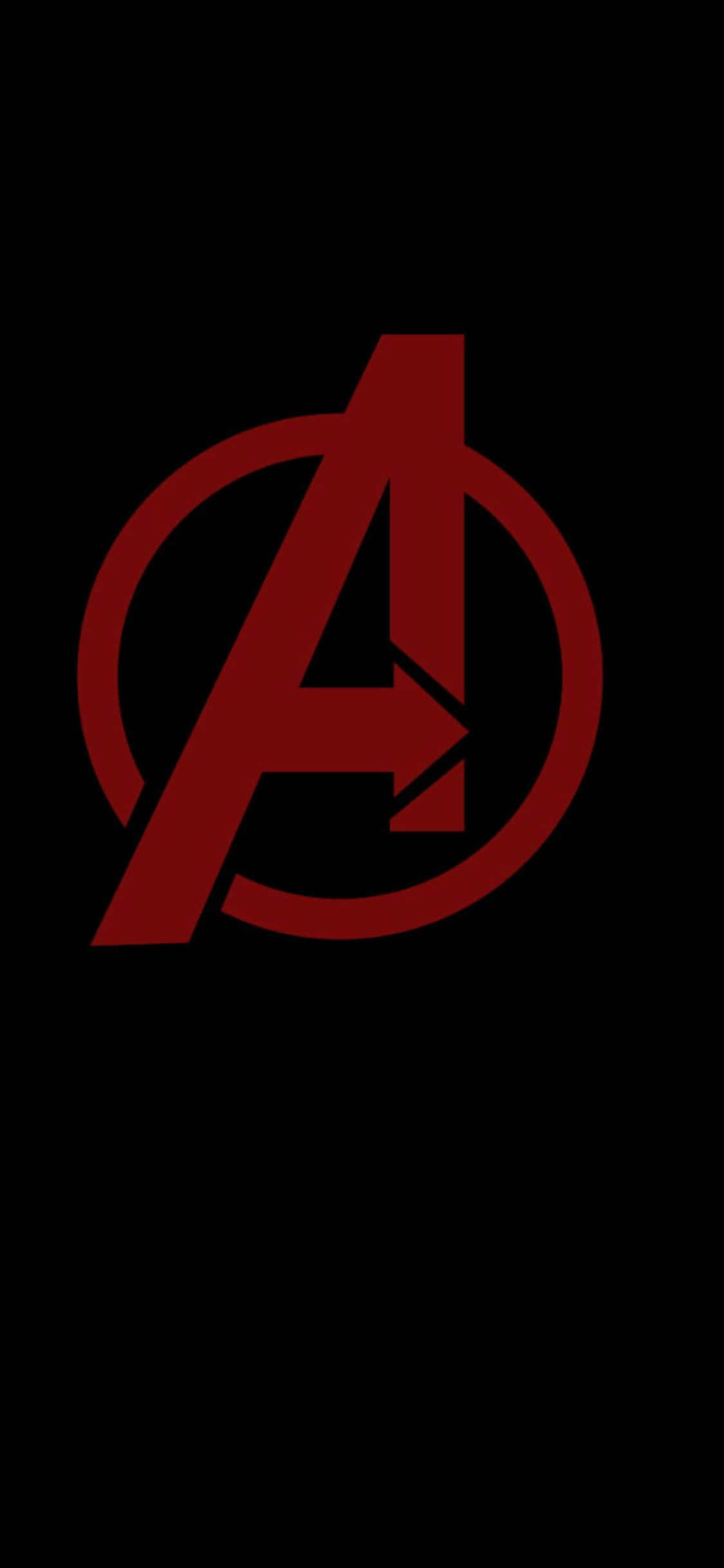 Madilim Minimalist iPhone XS Avengers Logo Background Wallpaper
