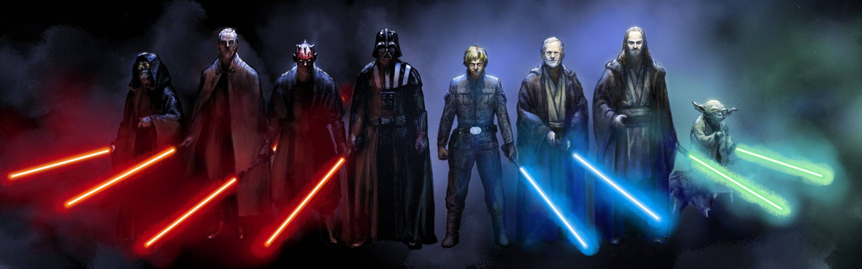 “Dark Side vs Light Side ng Force” Wallpaper