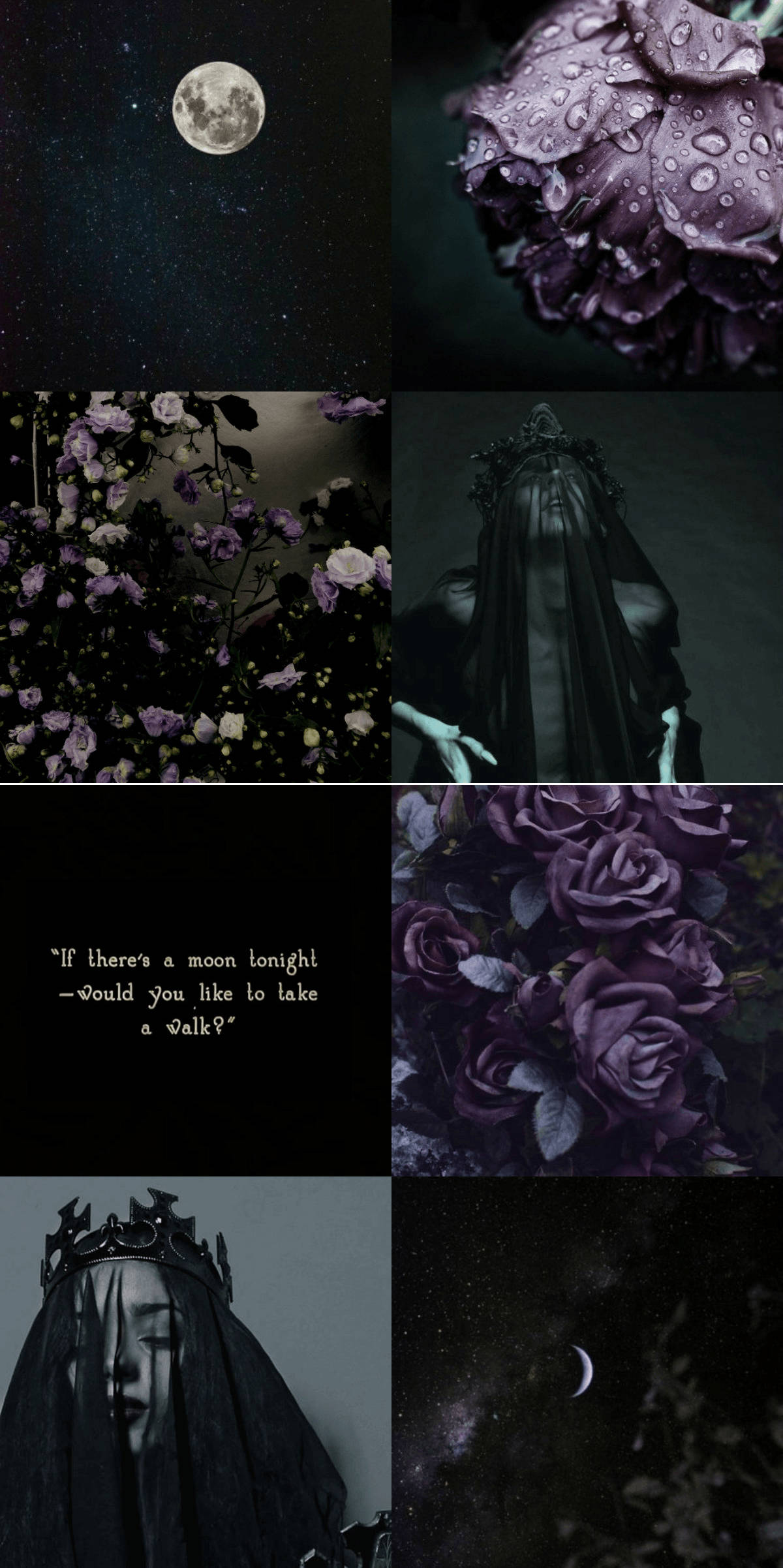 Dark Violet na Witchy Aesthetic Wallpaper
