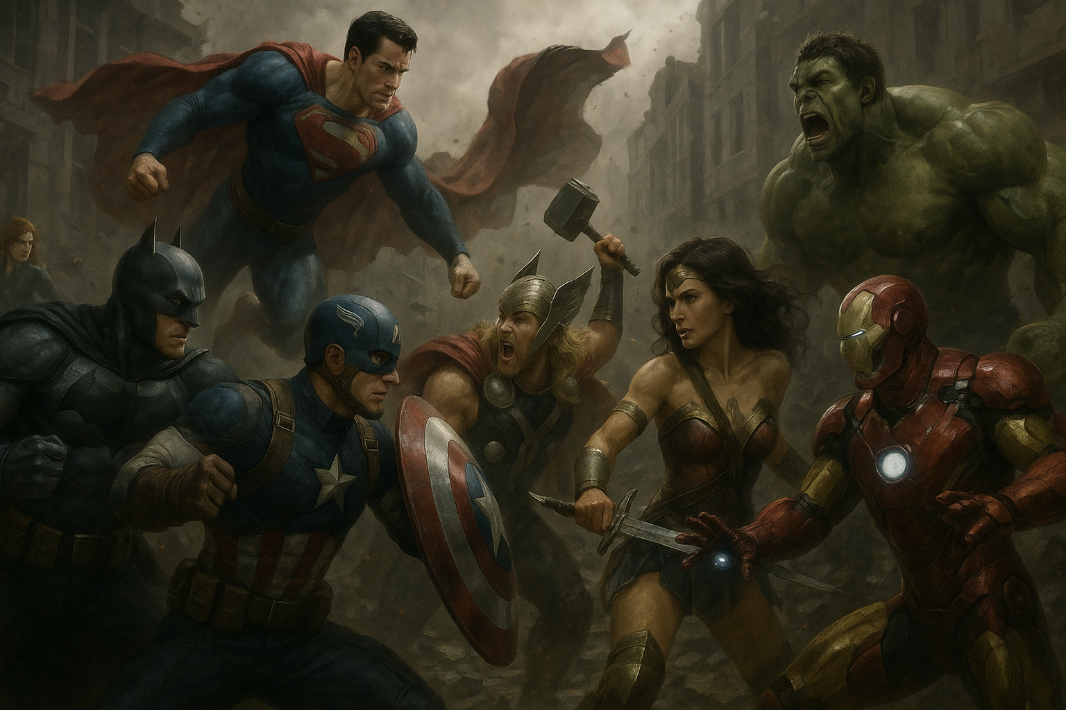 DC VS MARVEL REALISTIKO Wallpaper