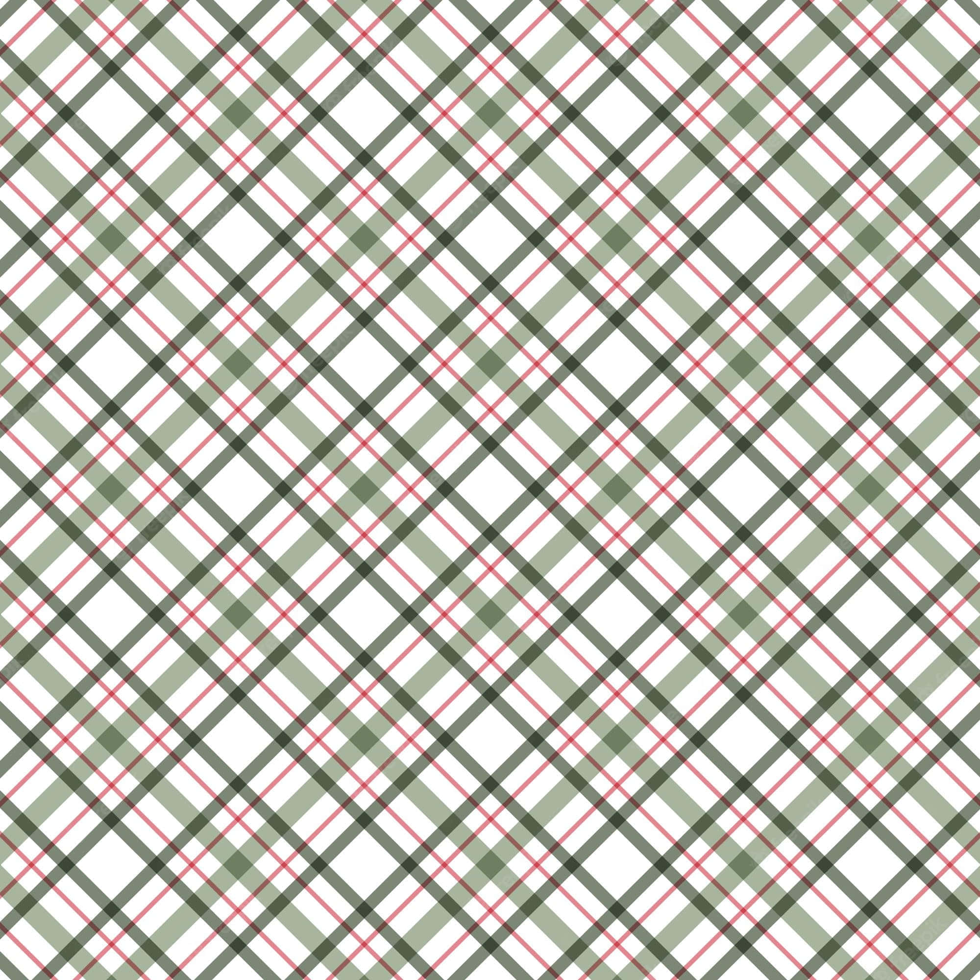 Dekorahan ang mga Bulwagan ng Pasko ng Plaid Wallpaper