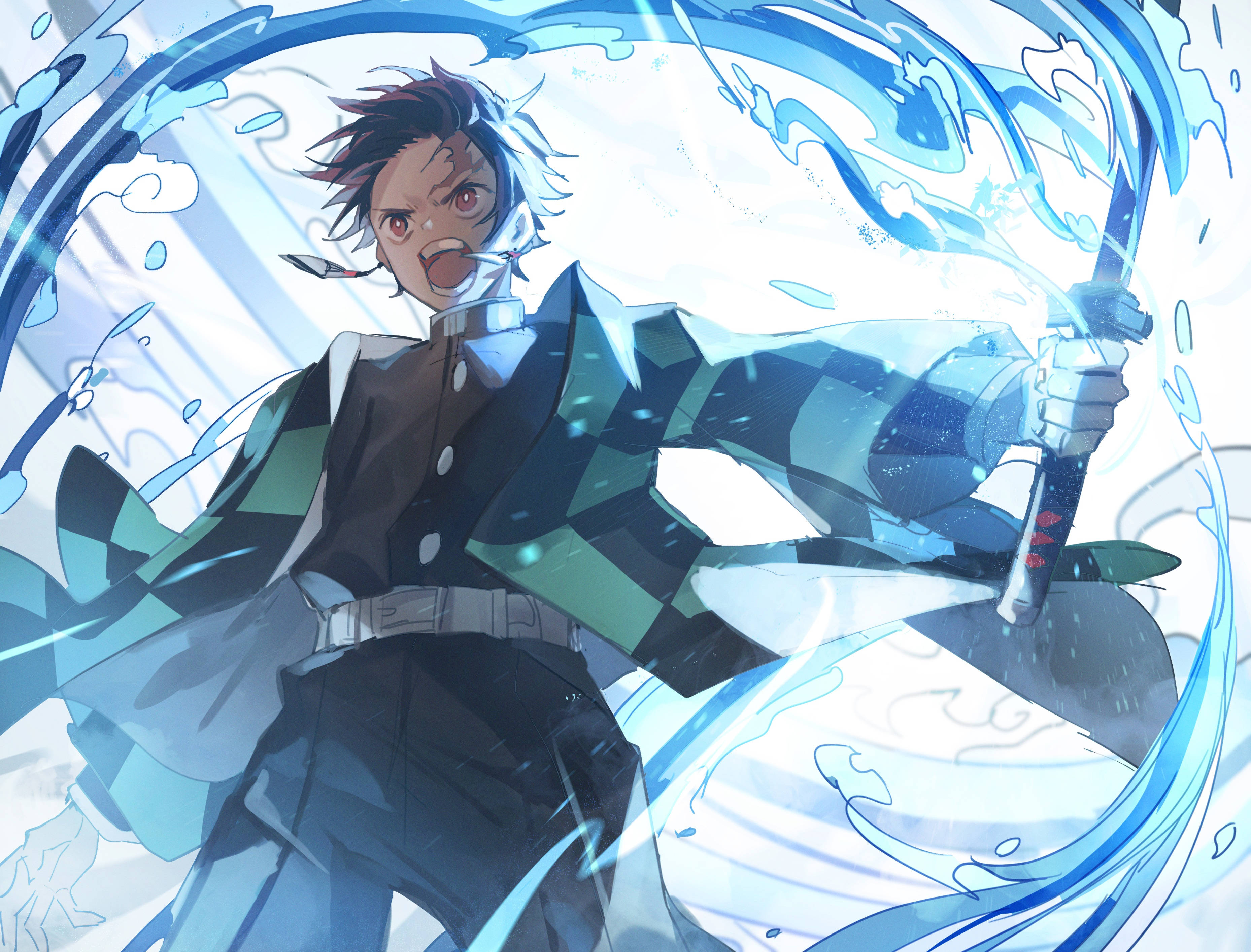 Demon Slayer 4K Tanjiro Tubig Wallpaper