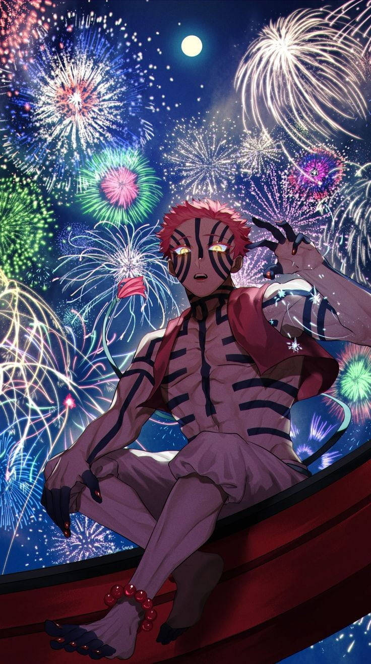 Demon Slayer Akaza ng Twelve Kizuki Wallpaper