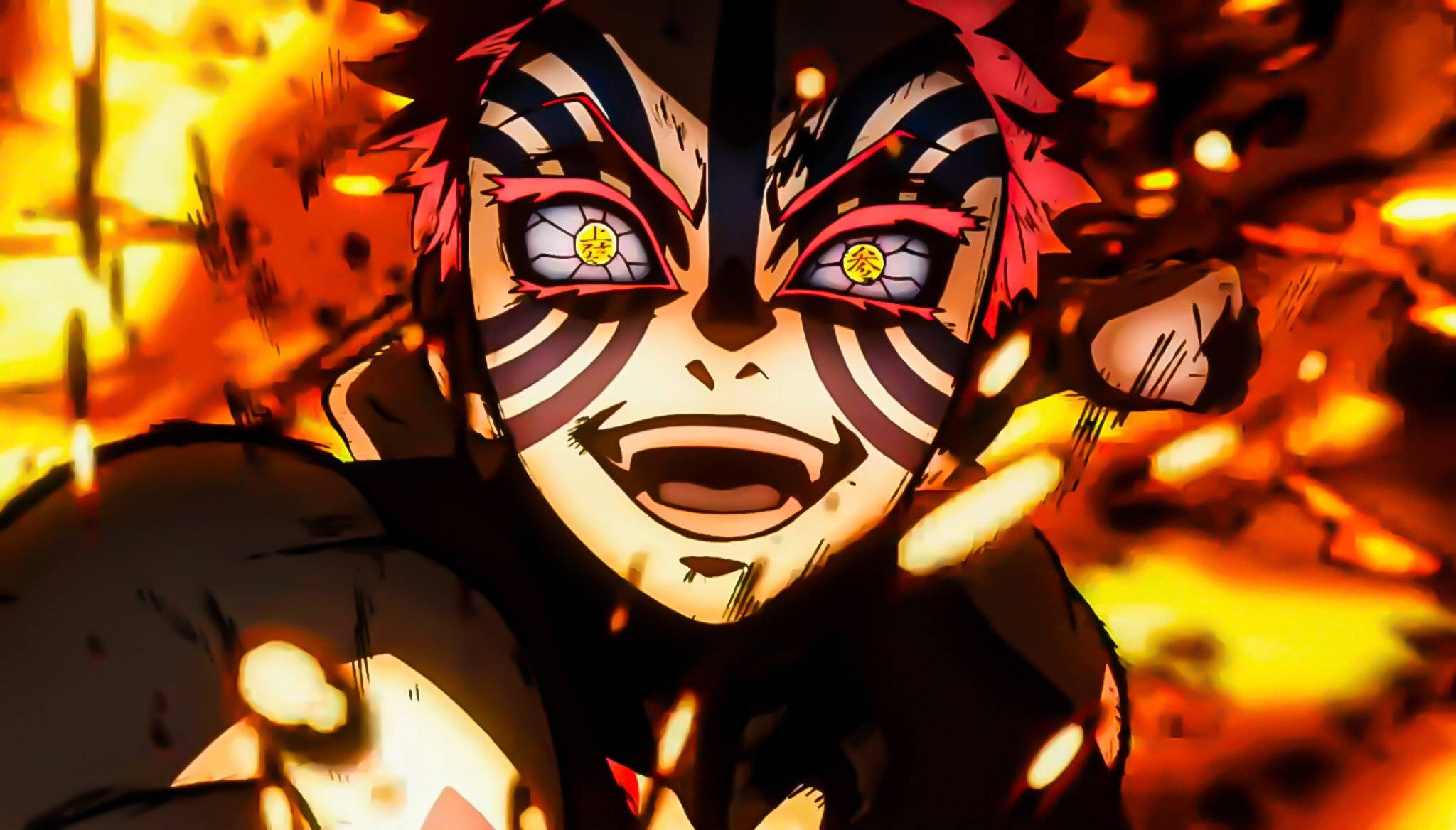 Demon Slayer Akaza Sakit na Pamamaraan ng Demonyo Wallpaper