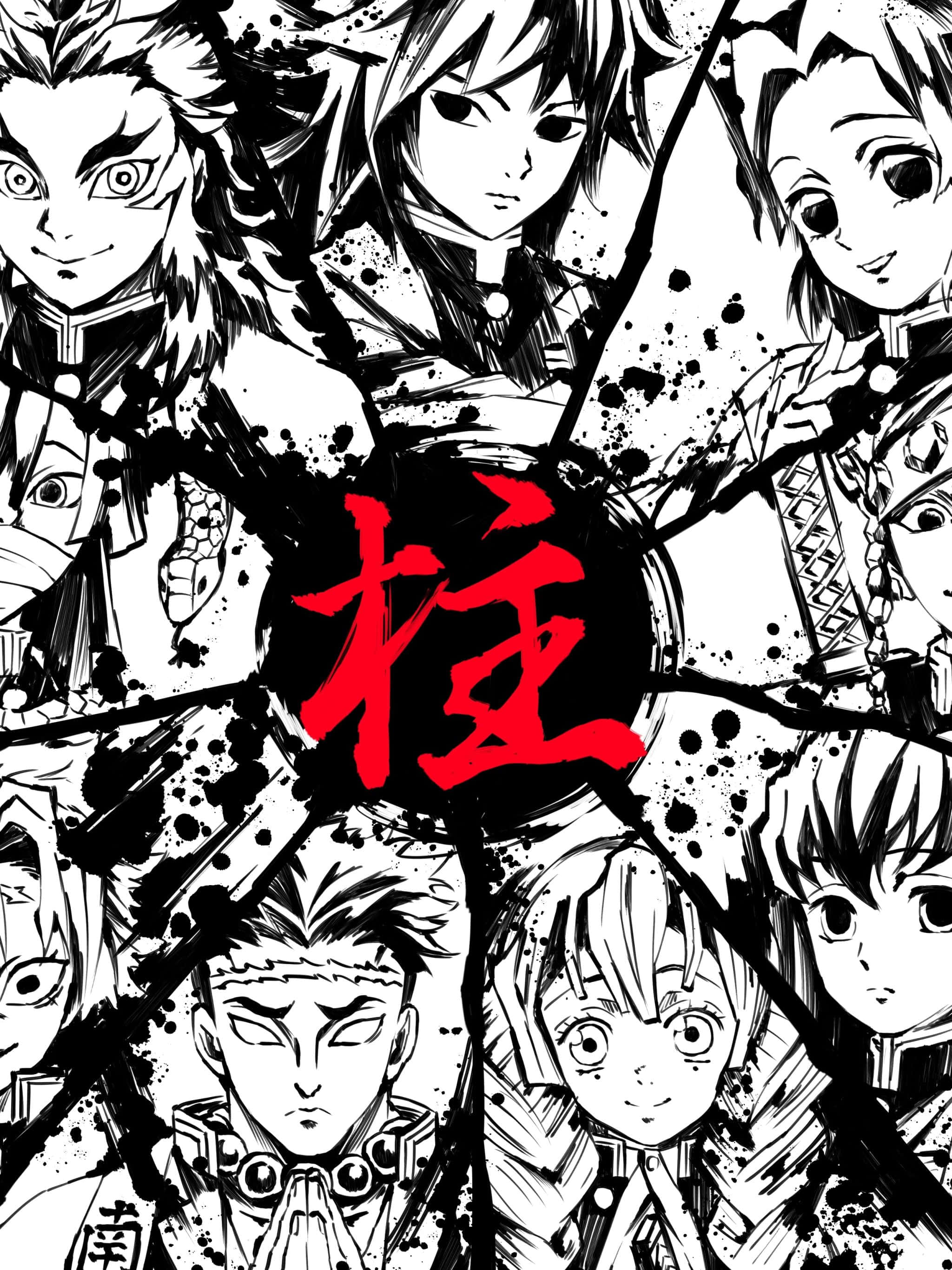 Demon Slayer Manga Lock Screen ng iPhone Wallpaper