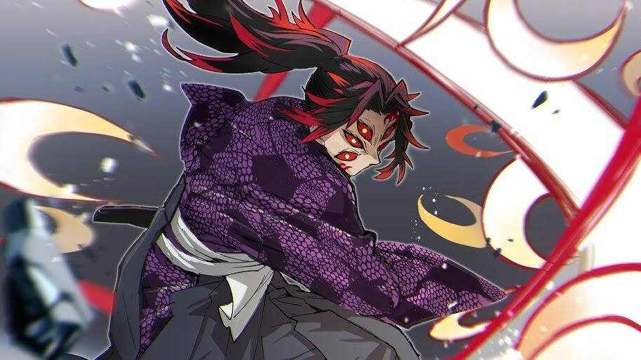 Demonyong Kokushibo mula sa Anime Wallpaper
