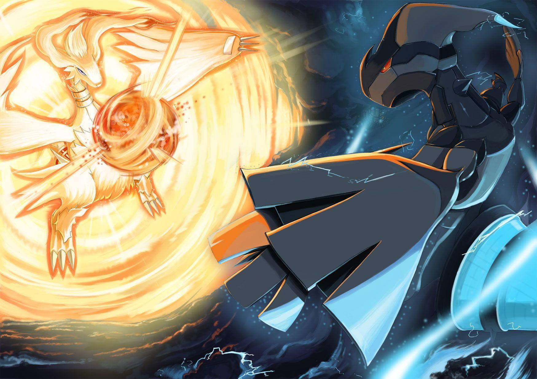 Depensa ni Zekrom Laban kay Shining Reshiram Wallpaper