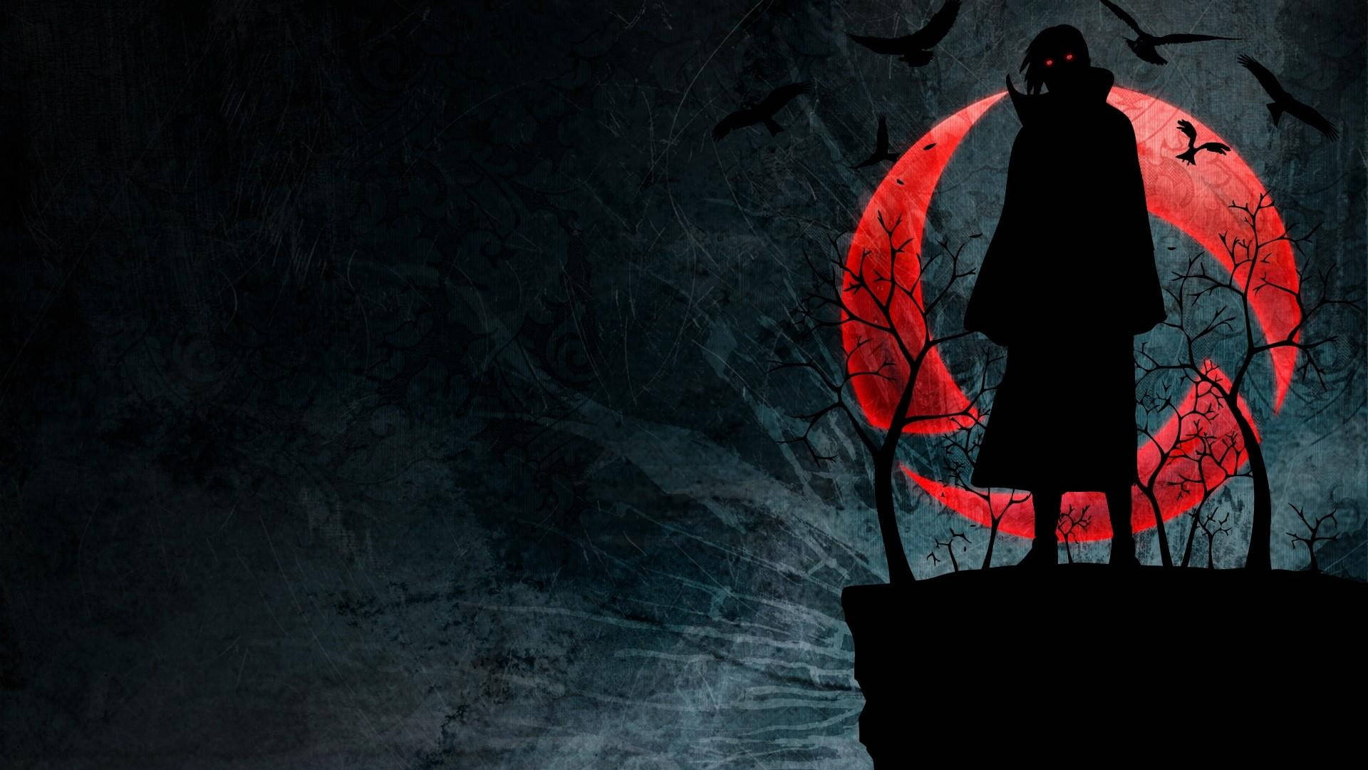 Desktop Aesthetic Dark Anime ni Itachi Uchiha Wallpaper