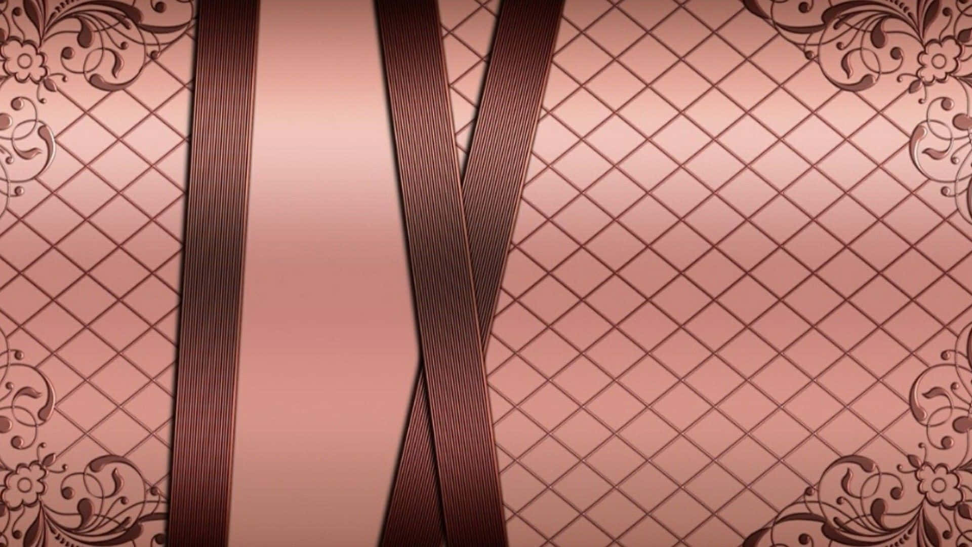 Desktop na Rose Gold na May mga Straps at Lambat Wallpaper