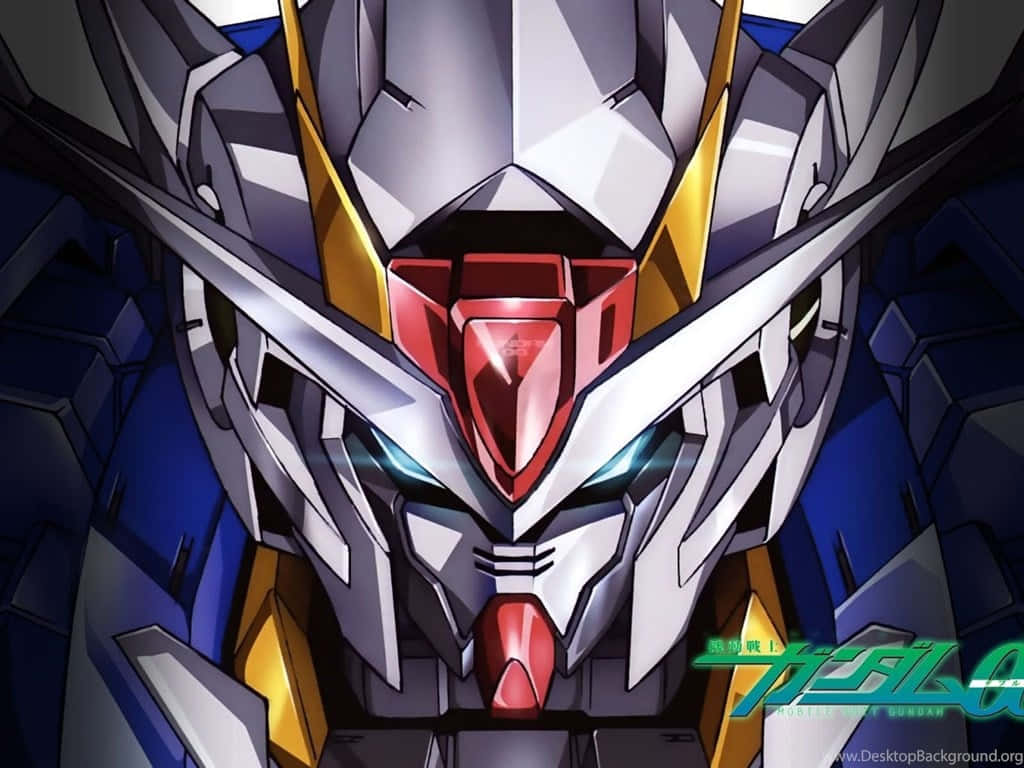 Desktop ng Gundam na May Logo Wallpaper