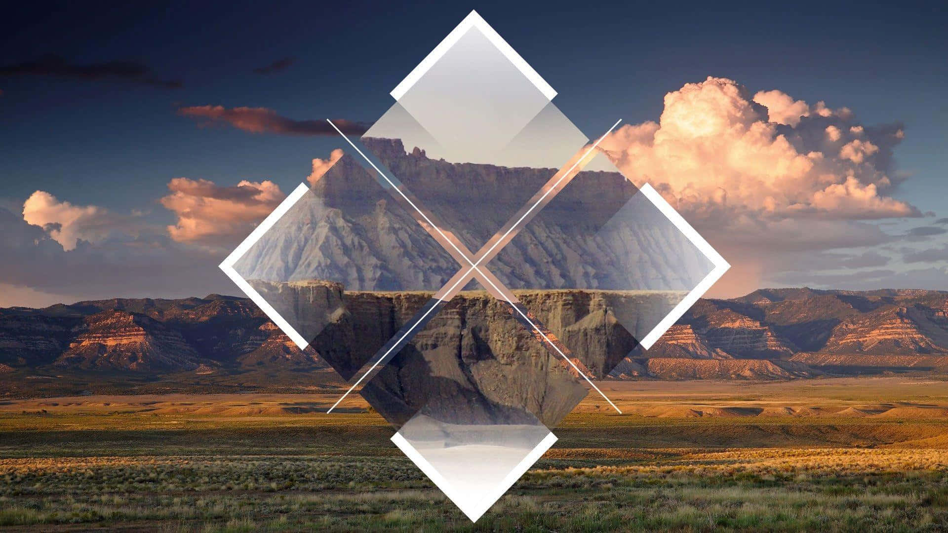 Desktop ng Hipster Polyscapes Wallpaper