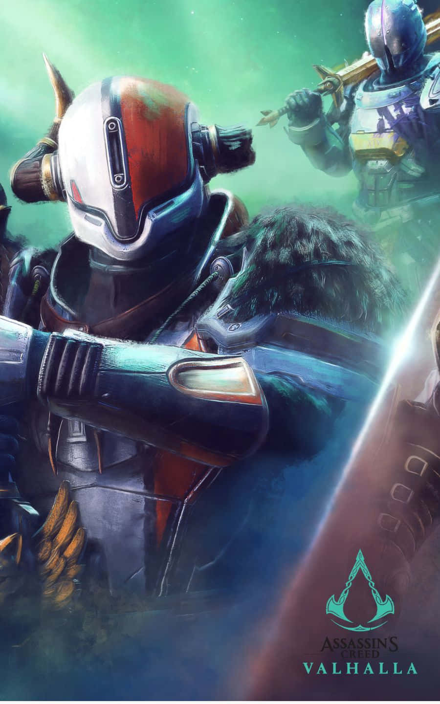 Destiny 2 Armor 1440p Assassin's Creed Valhalla Background Wallpaper