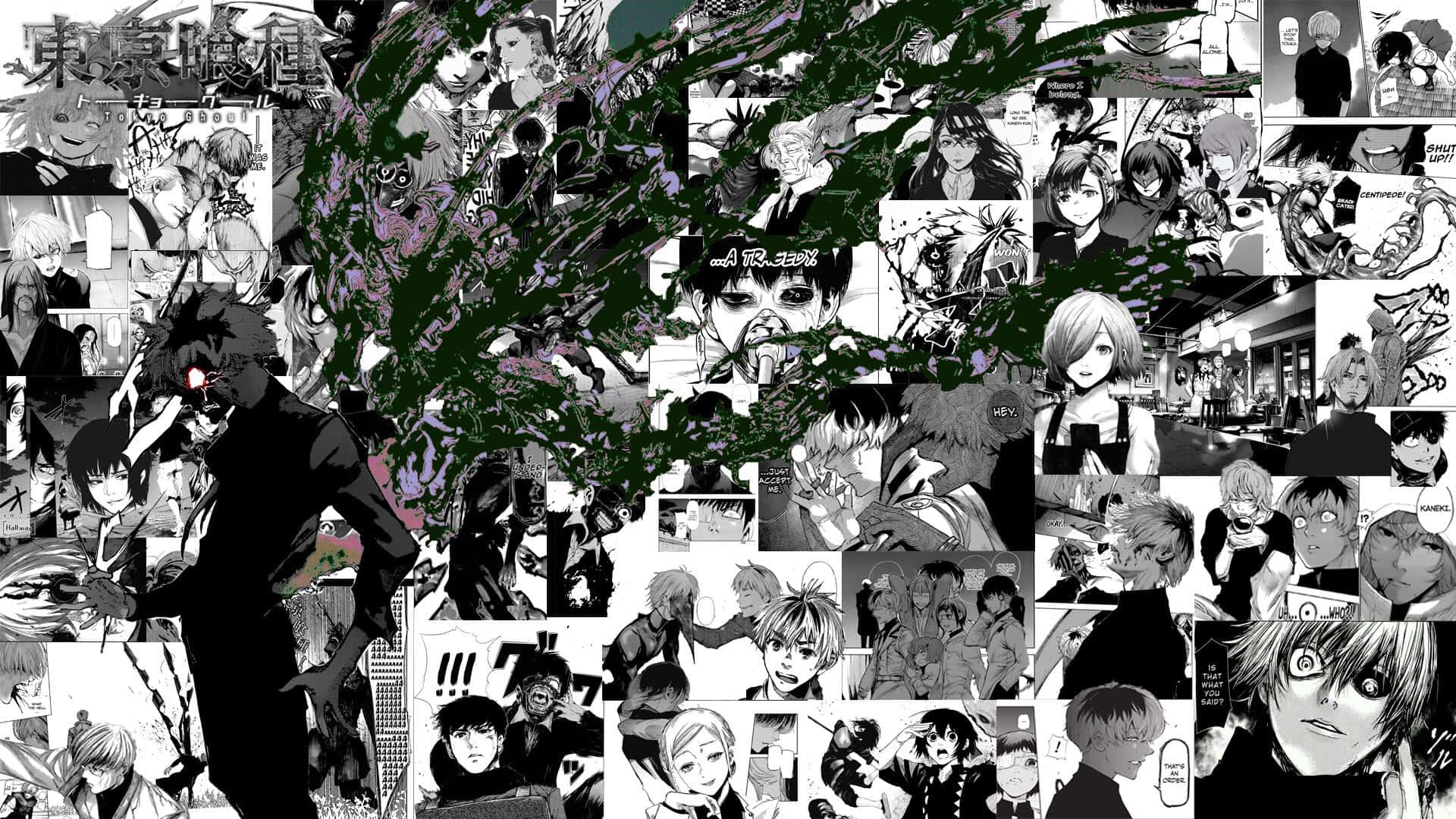 Detalyadong ilustrasyon ng isang makulay na Manga Panel Wallpaper