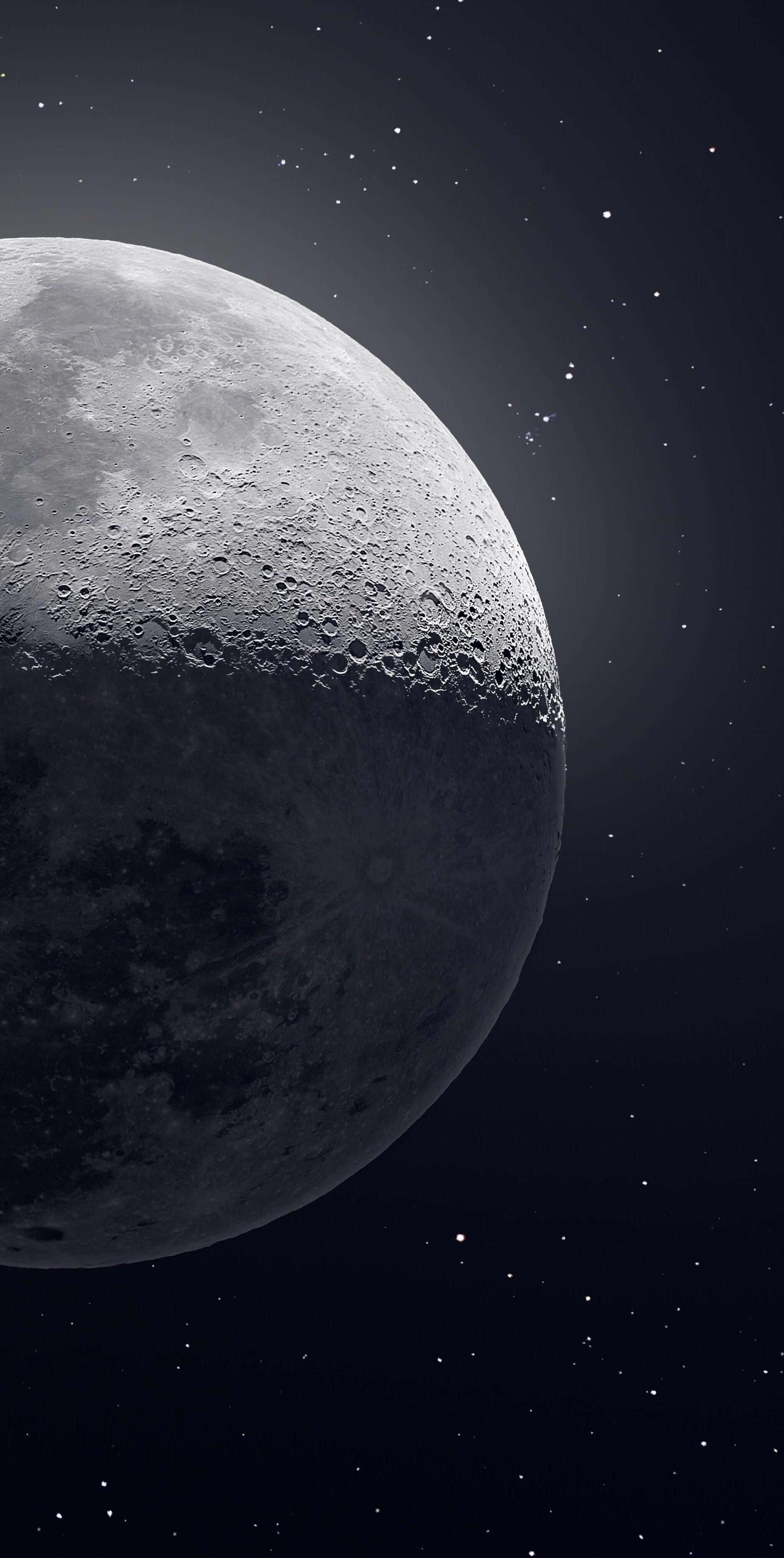 Detalyadong Larawan ng Buwan para sa iPhone Wallpaper