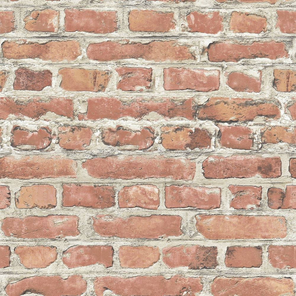 Detalyadong Tekstura ng Pulang Brick Wall Wallpaper