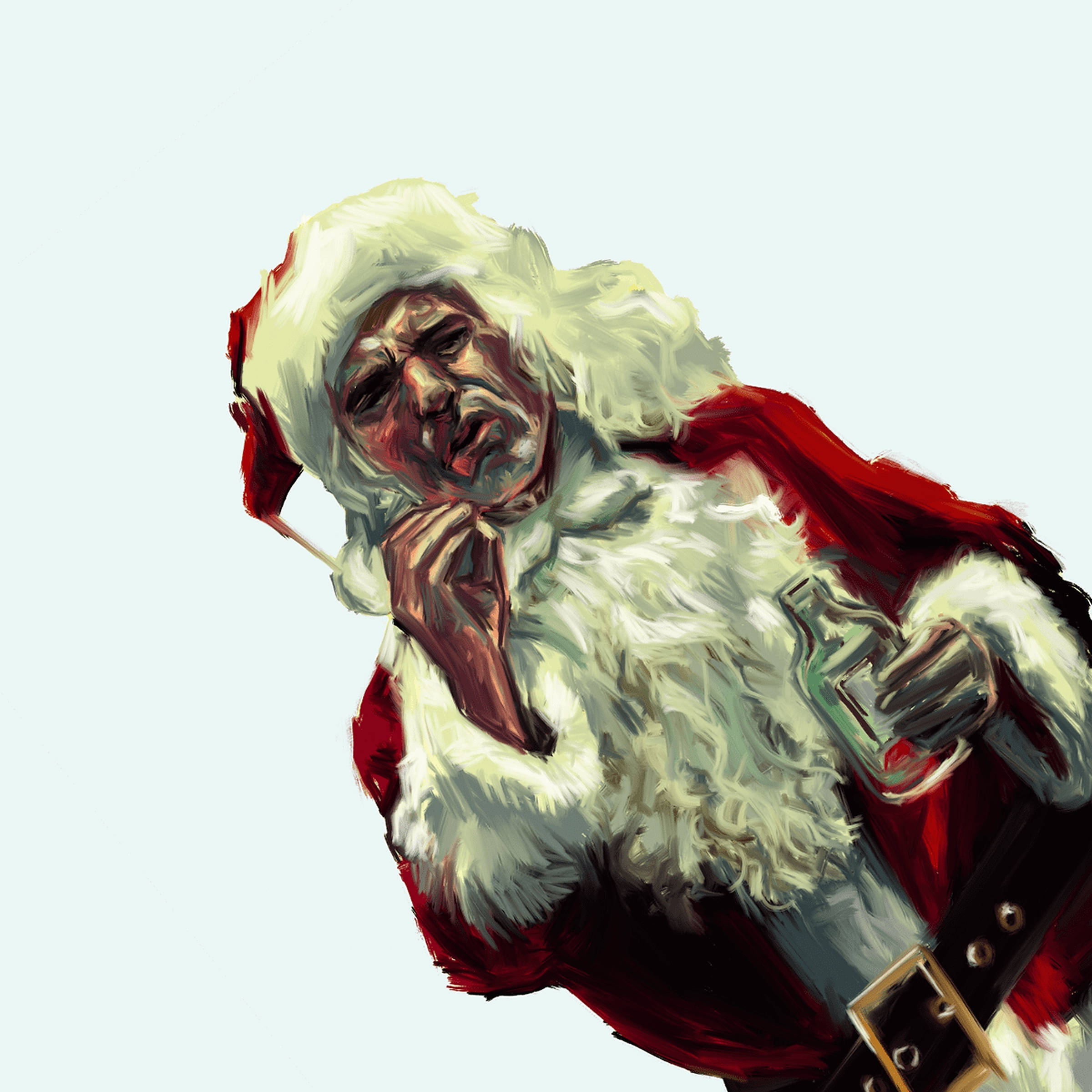 Pahilig at Lasing na Masamang Santa Wallpaper
