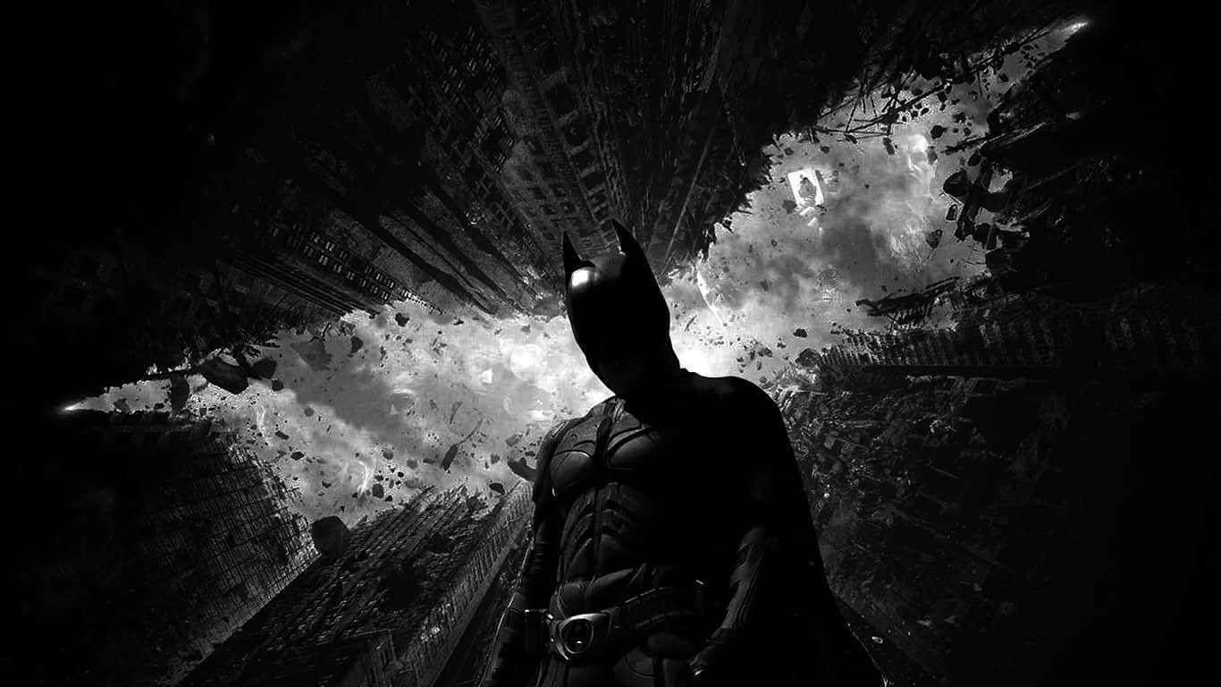 Digital Art ng Batman Laptop na Mababang Anggulo Wallpaper
