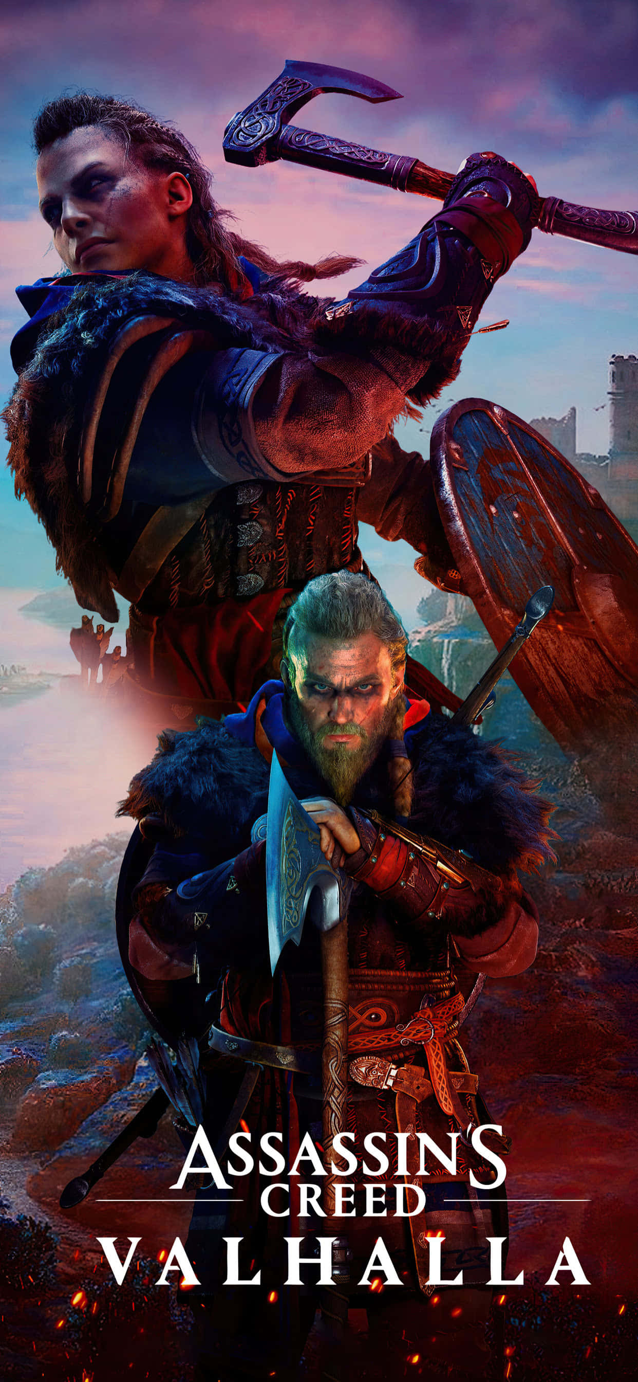 Digital Key Art iPhone Xs Max Assassin's Creed Valhalla Background Wallpaper