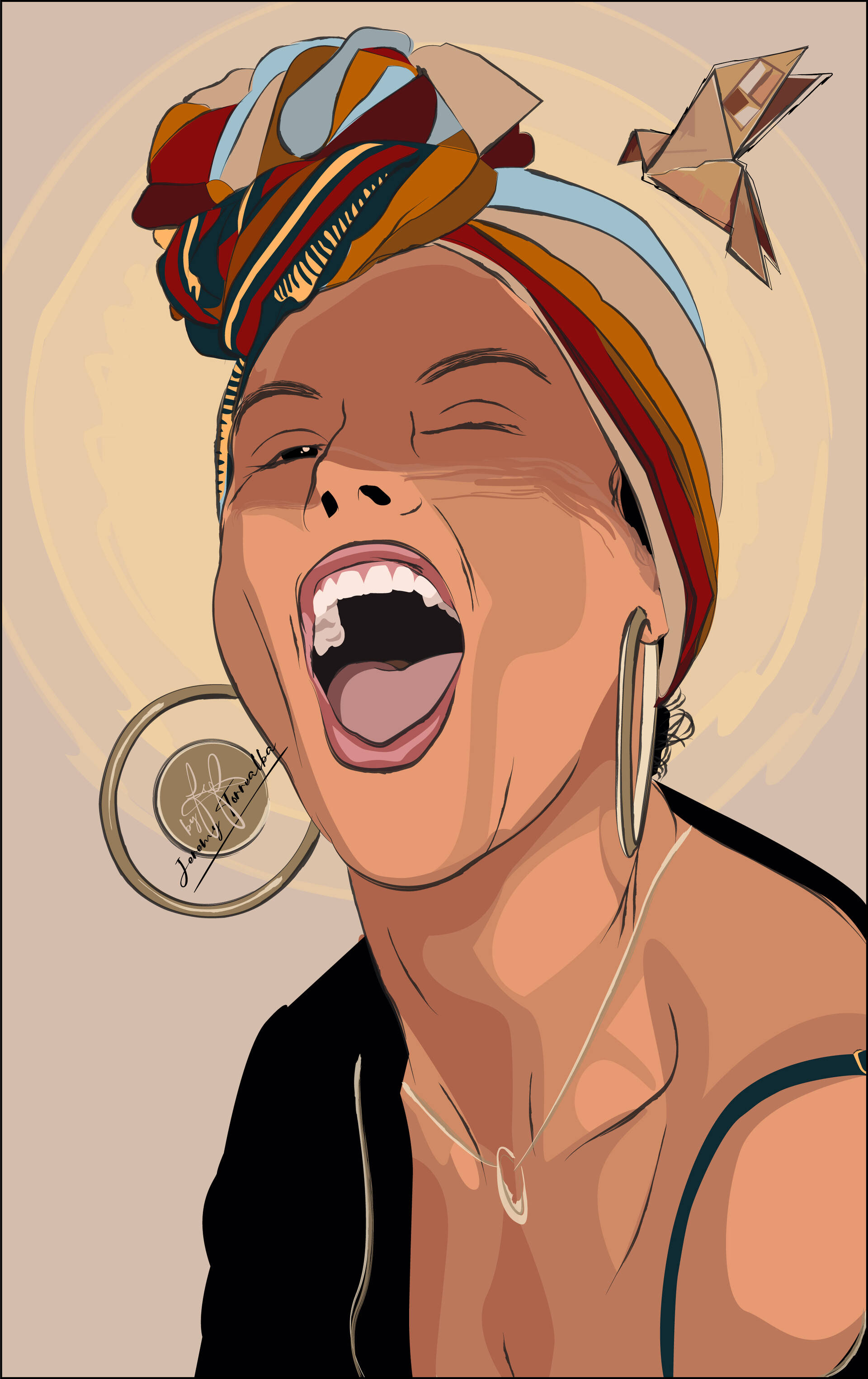 Digital na Larawan ni Alicia Keys Wallpaper