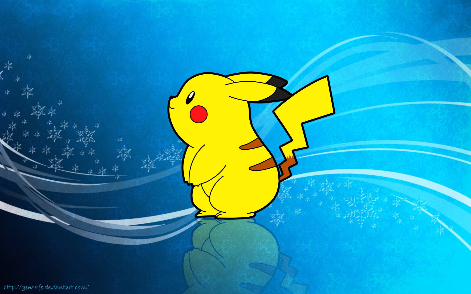Dilaw at Matabang Pikachu Wallpaper