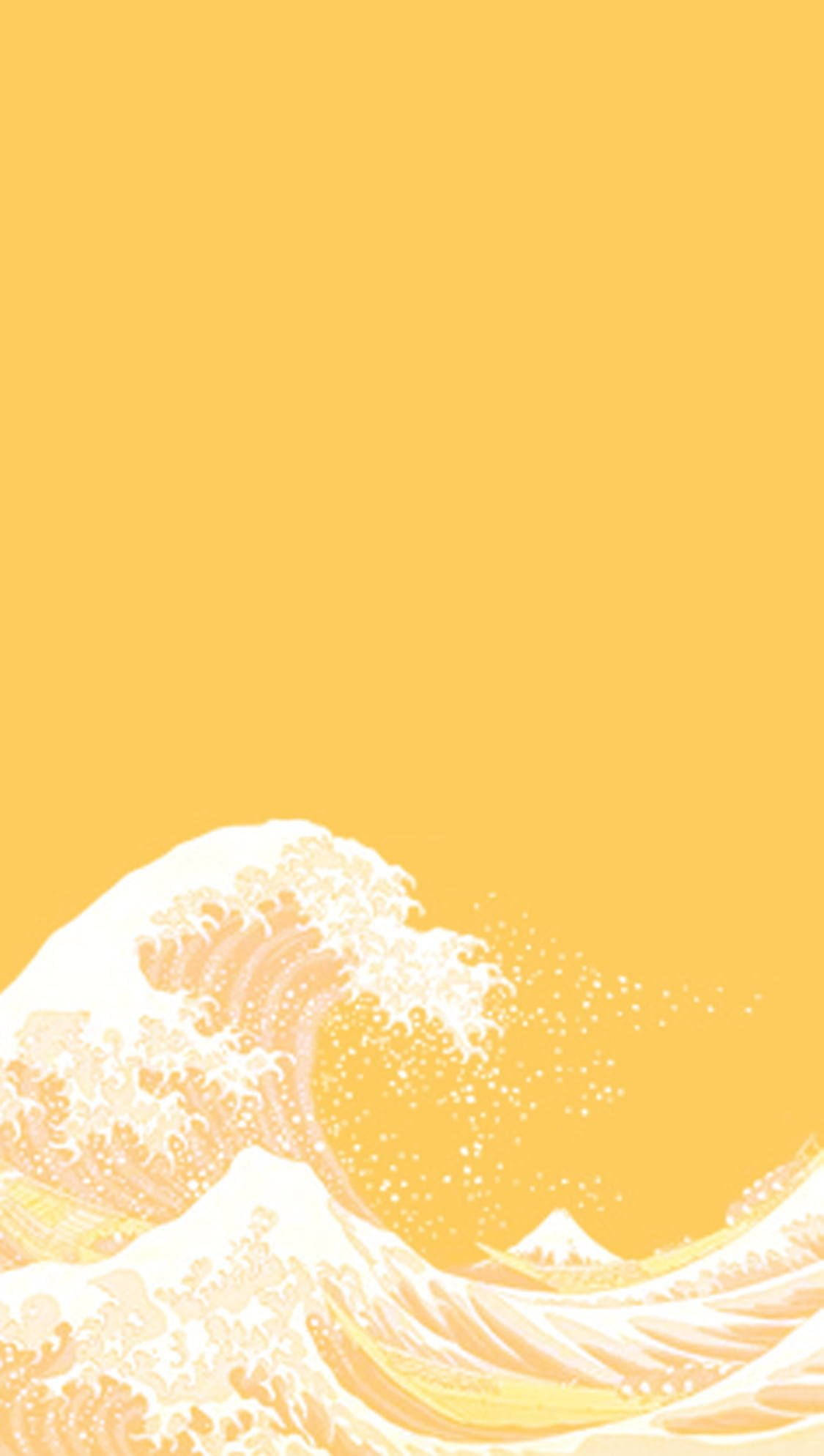 Dilaw na Alon iPhone Wallpaper