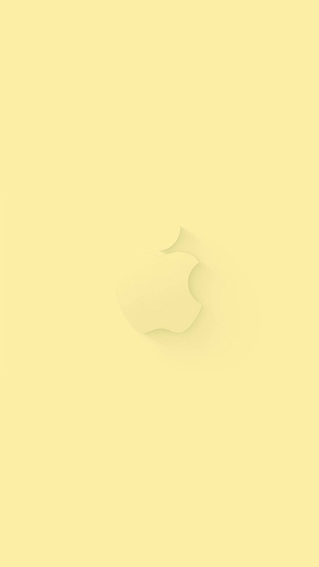 Dilaw na Apple Logo Aesthetic iPhone 11 Wallpaper