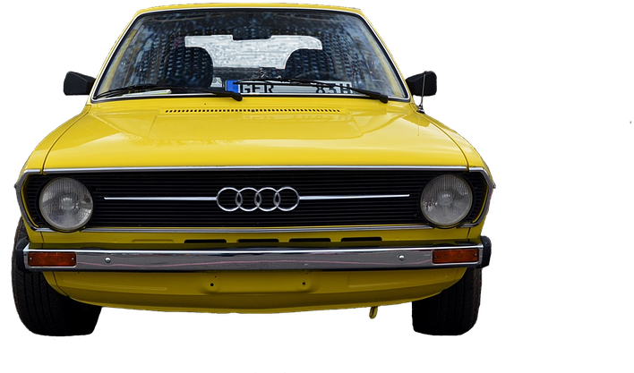 Dilaw na Audi na Vintage, Harapang Tanaw Wallpaper