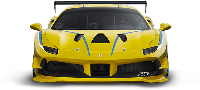 Dilaw na Ferrari Racecar Harapan Wallpaper