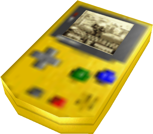 Dilaw na Gameboy Classic na Malabo ang Background Wallpaper