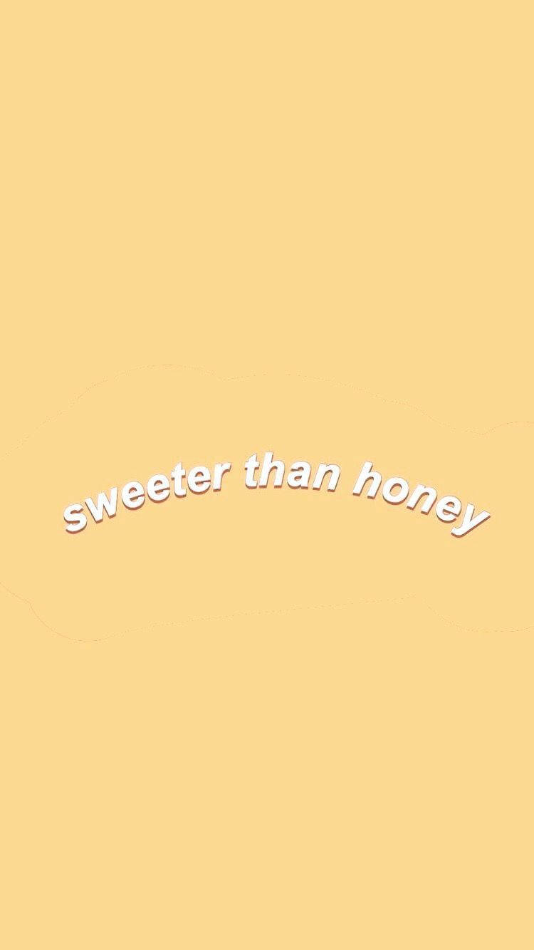 Dilaw na Honey Cute Quote Wallpaper