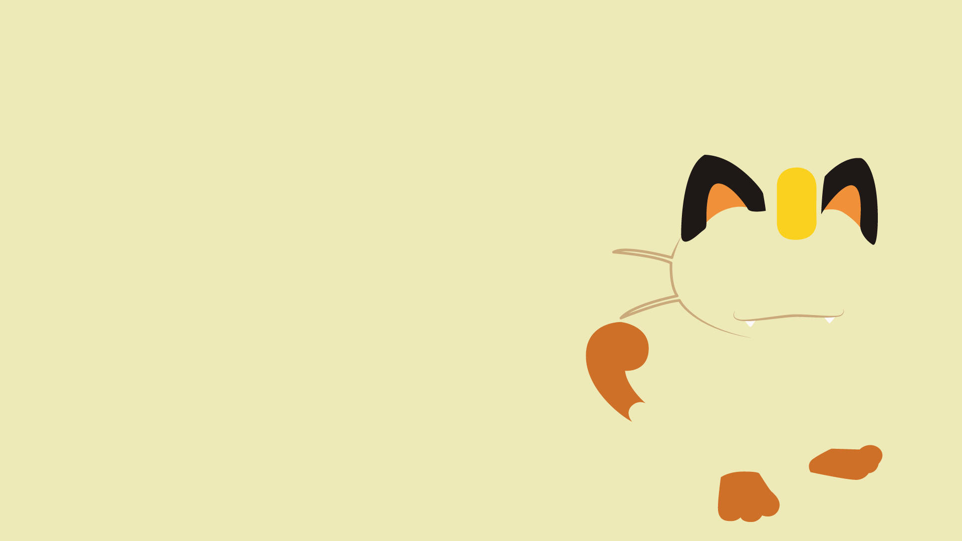 Dilaw na Meowth Astig na Pokemon Wallpaper