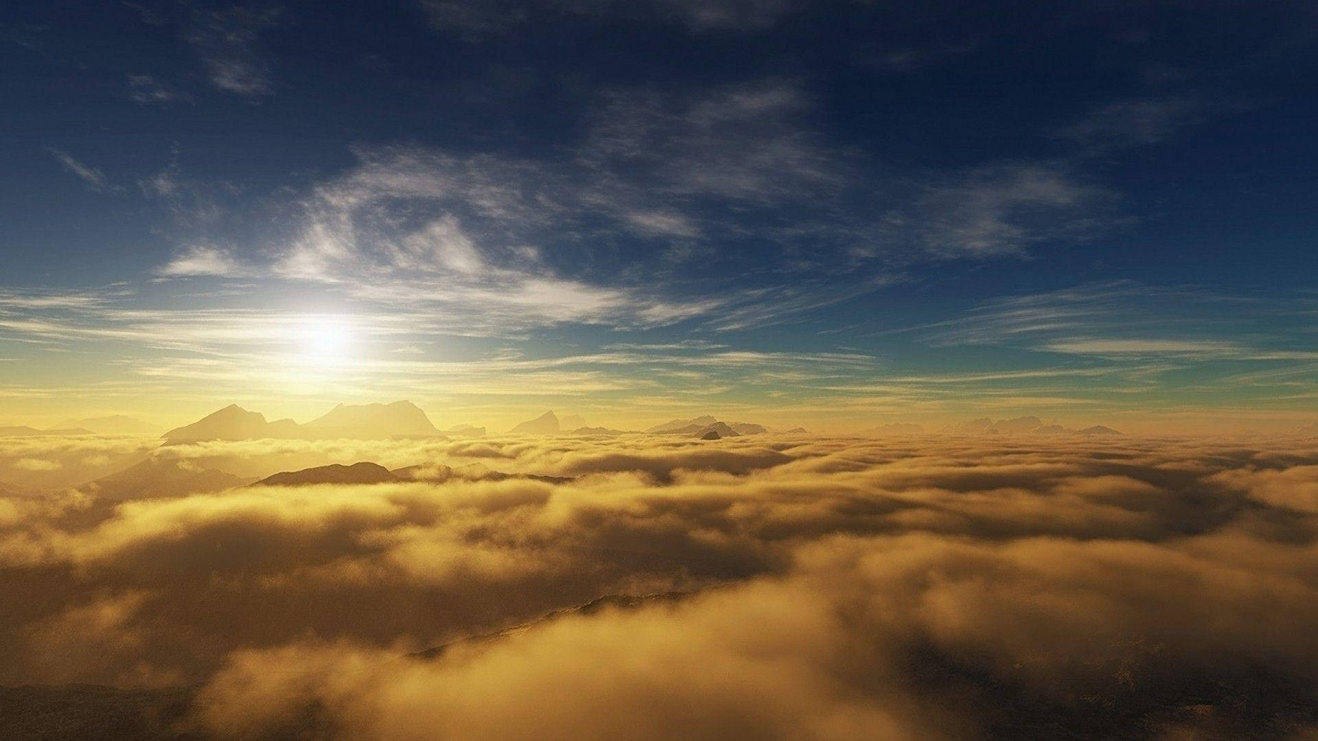 Dilaw na Ulap na Aesthetic Wallpaper