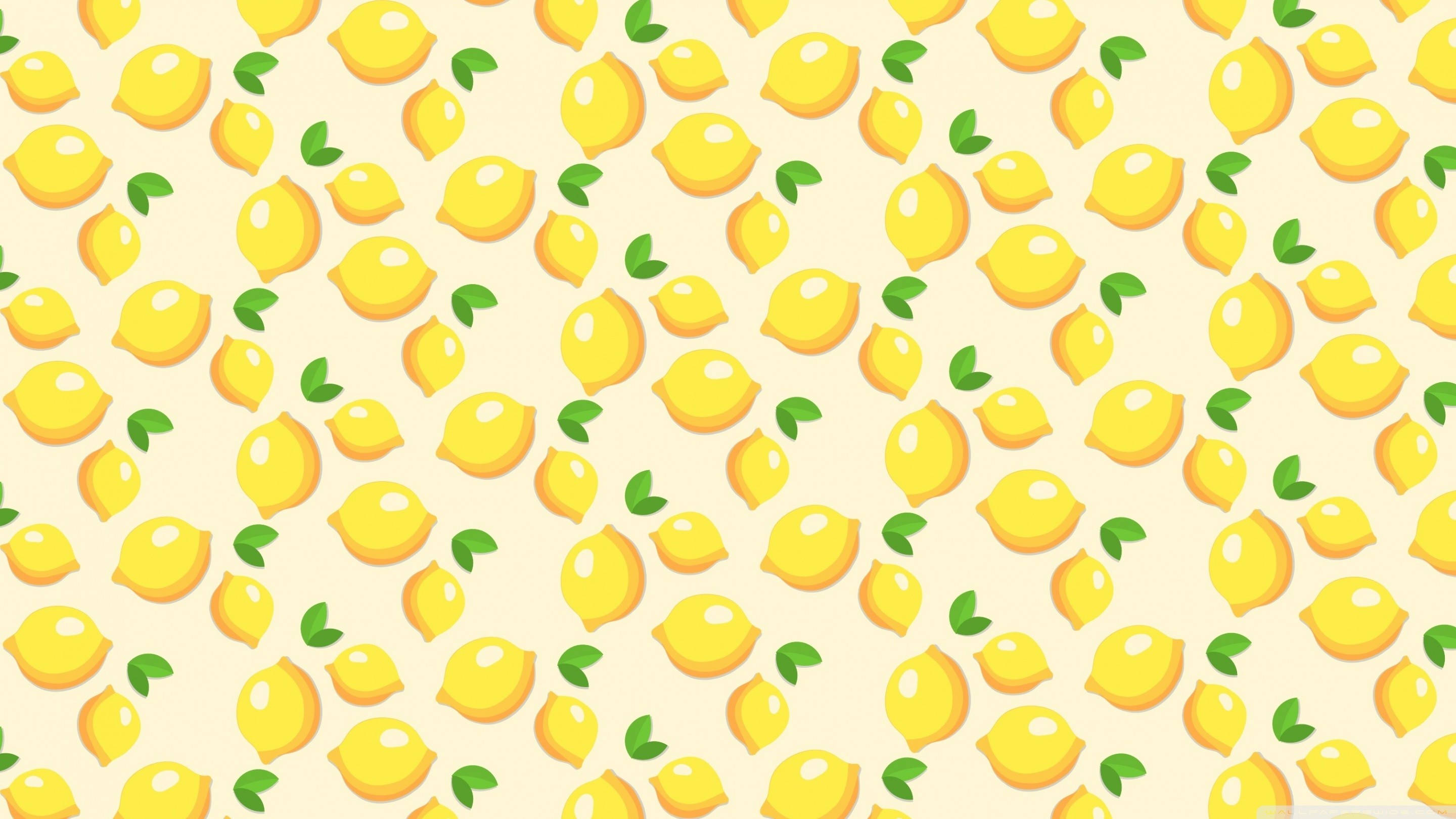 Dilawang Aesthetic Lemon Collage Para sa Computer Wallpaper