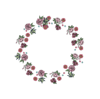 Disenyo ng Binurdang Rosas na Korona Wallpaper