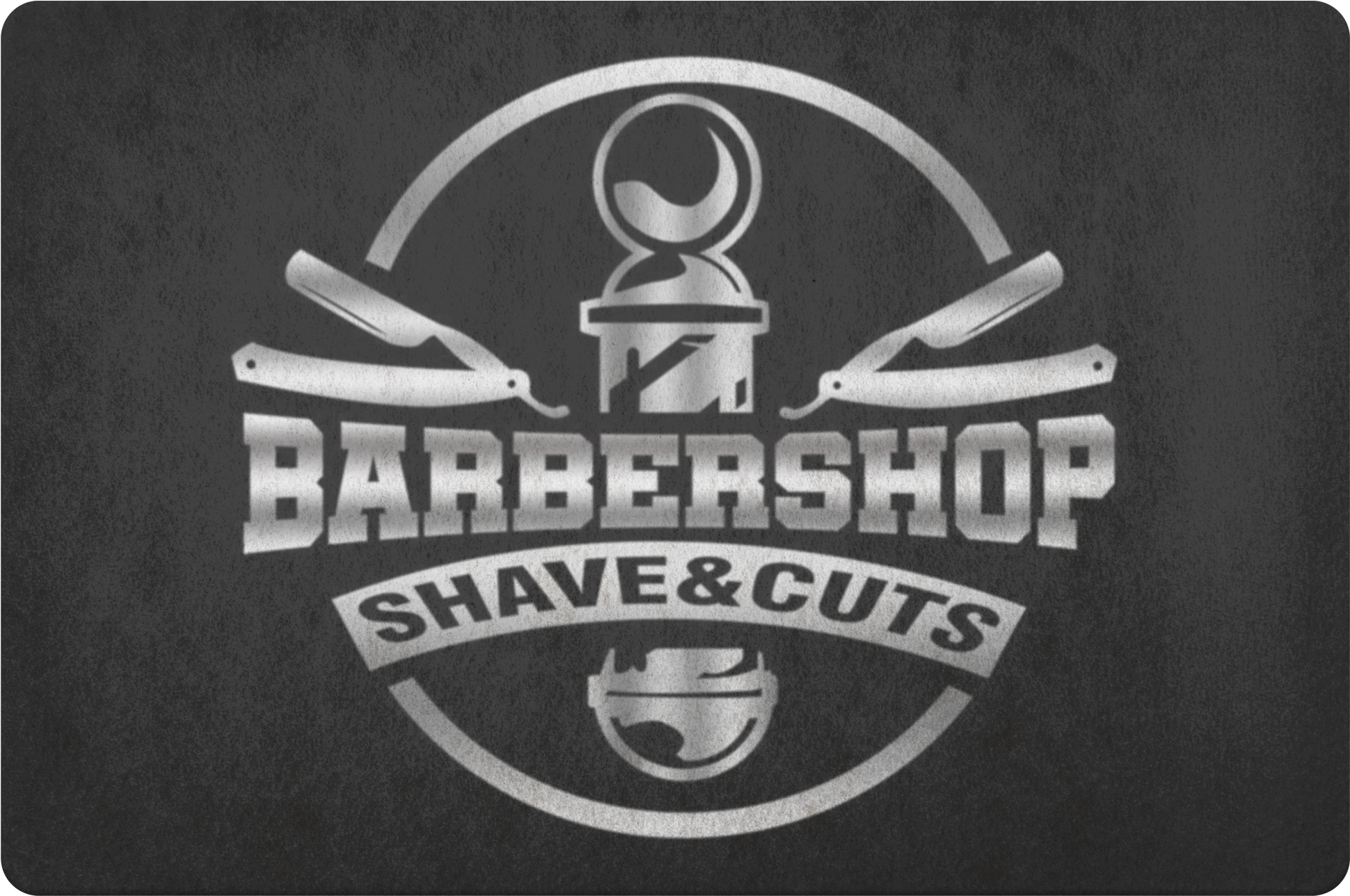 Disenyo ng Logo ng Vintage Barbershop Wallpaper