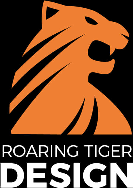 Disenyo ng Logo ng Umaatungal na Tigre Wallpaper