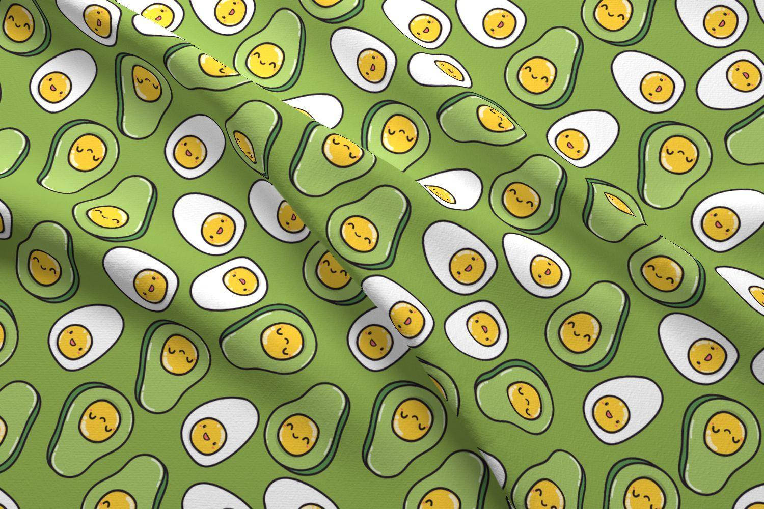 Disenyo ng Makulay na Pattern ng Abukado Wallpaper