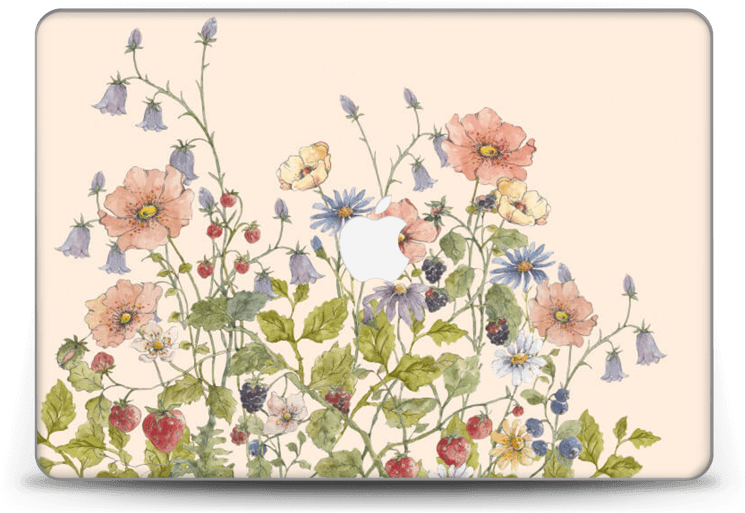 Disenyo ng Pabalat ng Mac na Bulaklak Wallpaper